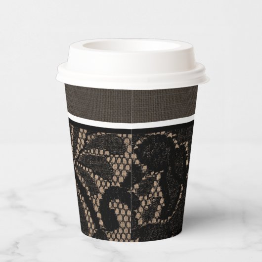 Wäsche- und Spitzenpapiertassen Pappbecher (Rechts)