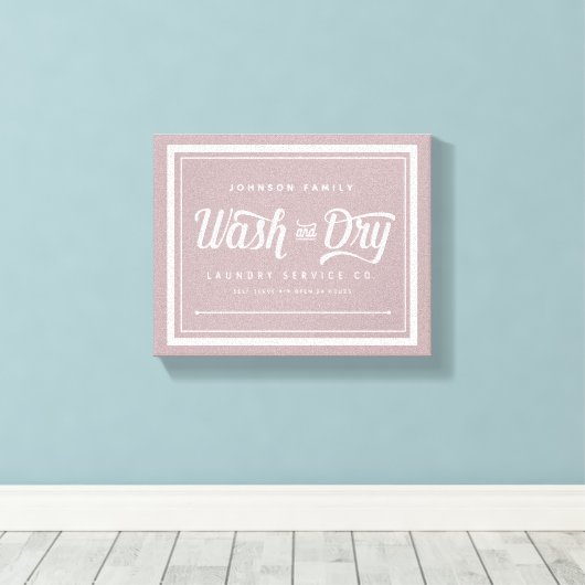 Wäsche- und Trockenwäsche-Zeichen (Anpassen!) Leinwanddruck (Insitu (Holzboden))