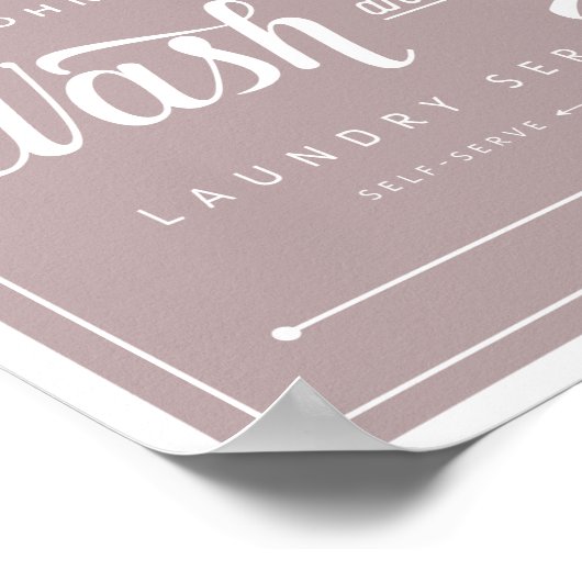 Wäsche- und Trockenwäsche-Zeichen (Anpassen!) Poster (Ecke)