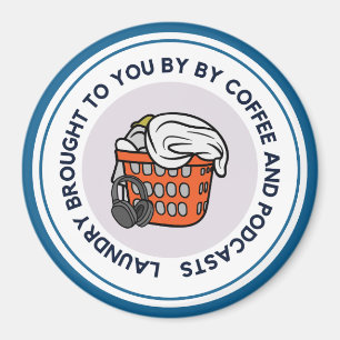 Wäsche von Podcasts Car Magnet Blue