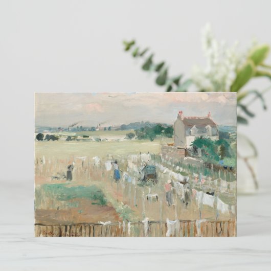 Wäsche zum Trocknen bringen | Berthe Morisot (Stehend Vorderseite)