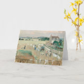 Wäsche zum Trocknen bringen | Berthe Morisot Karte (Gelbe Blume)