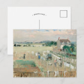 Wäsche zum Trocknen bringen | Berthe Morisot Postkarte (Vorne/Hinten)
