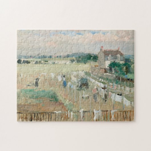 Wäsche zum Trocknen bringen | Berthe Morisot Puzzle (Horizontal)