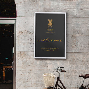 Wäschegeschäft Dessous Boutique Willkommen Poster