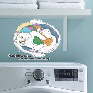 Wäschekatze Aufkleber