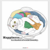 Wäschekatze Aufkleber (Blatt)