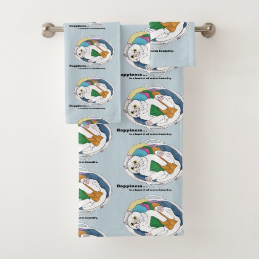 Wäschekatze Badhandtuch Set (Insitu)
