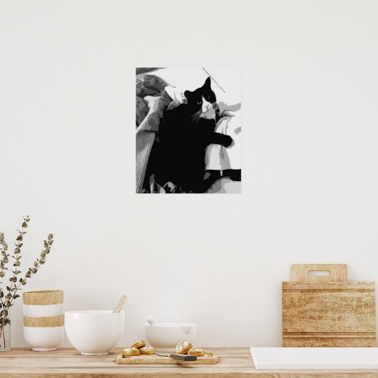 Wäschekatze Poster (Küche)