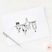 Wäschekatze Runder Aufkleber (Umschlag)