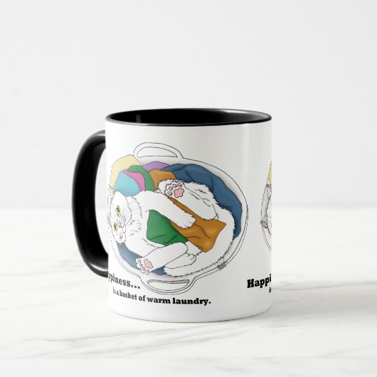 Wäschekatze Tasse (Vorderseite Links)