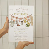 Wäscheleine Angeln Rustikale Blütendusche Einladung