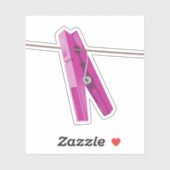 Wäscheleine Aufkleber (Blatt)