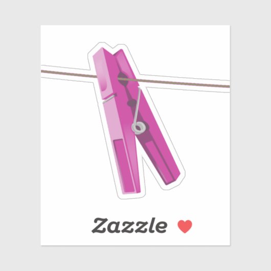 Wäscheleine Aufkleber (Blatt)