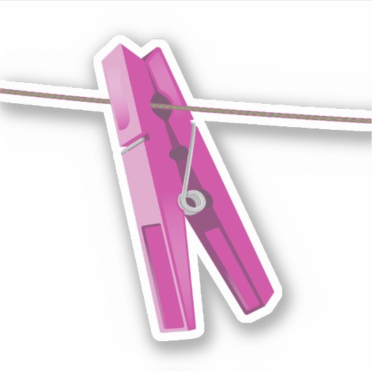 Wäscheleine Aufkleber (Vorderseite)