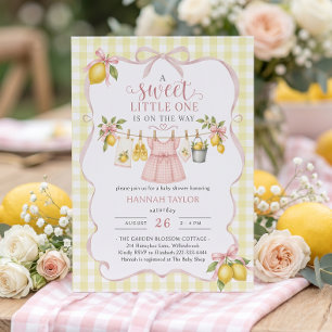 Wäscheleine Baby Shower für Lemon Einladung