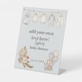 Wäscheleine, die wir bereits abwarten können sockelschild