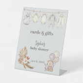 Wäscheleine, die wir frühzeitig abwarten können sockelschild (Vorderseite)