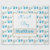 Wäscheleine Es ist ein Papier mit dem Namen Junge Geschenkpapier (Flach)