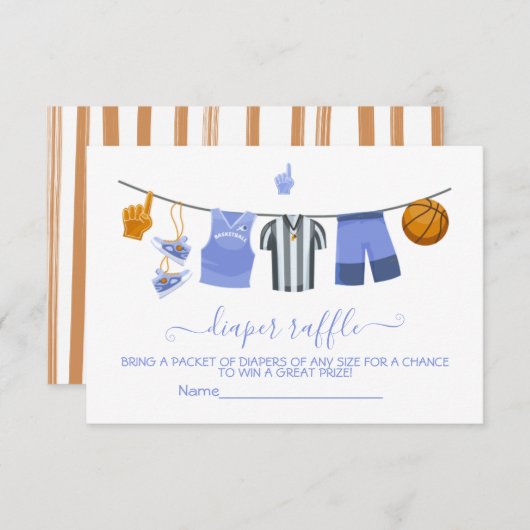 Wäscheleine für Basketball-Wäscheleine Papierkorbk Einladung (Vorne/Hinten)