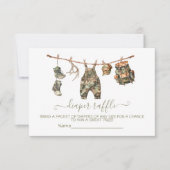 Wäscheleine für die Jagd Windeln Einladung (Vorderseite)