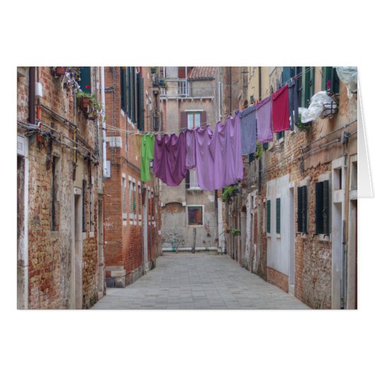 Wäscheleine in Venedig, Italien (Vorderseite (Horizontal))