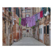 Wäscheleine in Venedig, Italien Poster (Vorderseite)