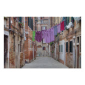 Wäscheleine in Venedig, Italien Poster (Vorderseite)