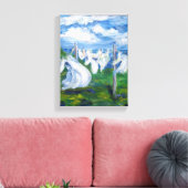 Wäscheleine Leinwanddruck (Insitu (Wohnzimmer))