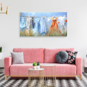 Wäscheleine Leinwanddruck (Insitu (Wohnzimmer))