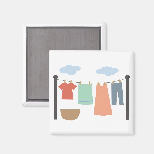 Wäscheleine Magnet (Vorderseite/Rückseite)