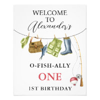 Wäscheleine O-Fish-Ally 1 Geburtstag Begrüßungszei