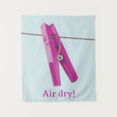 Wäscheleine Wandteppich (Vorderseite)