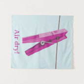 Wäscheleine Wandteppich (Vorderseite (Horizontal))