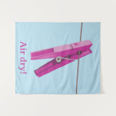 Wäscheleine Wandteppich (Vorderseite (Horizontal))