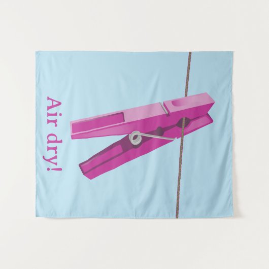 Wäscheleine Wandteppich (Vorderseite (Horizontal))