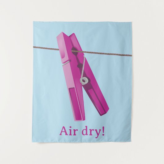 Wäscheleine Wandteppich (Vorderseite)