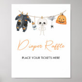 Wäscheleine Windel Raffle Schild Little Boo (Vorne)