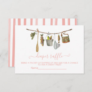 Wäscheleine Windelrudel-Girlkarte Einladung