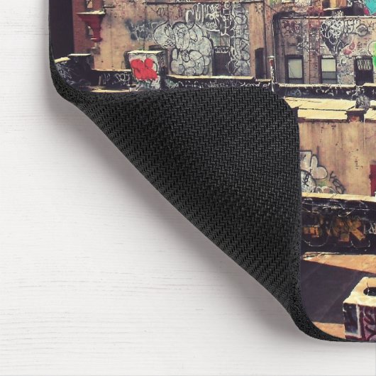 Wäscheleinen und Graffiti Mousepad (Ecke)