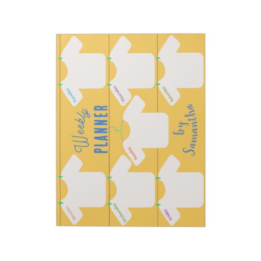 Wäscheleinen Wöchentlicher Planer, um Notepad aufz Notizblock (Rotiert)