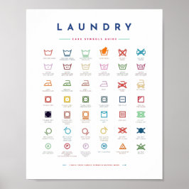 WäscheleiteleymboleFarbpalettePoster Poster