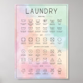 Wäscheleitung Regenbogen-gefärbte Krawatte Poster (Vorne)