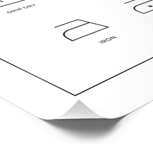 Wäscheleitung Schwarz-Weiß-EDITABLE-TITEL Poster (Ecke)