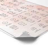 Wäscheleitung Wasserfarbe Poster (Ecke)