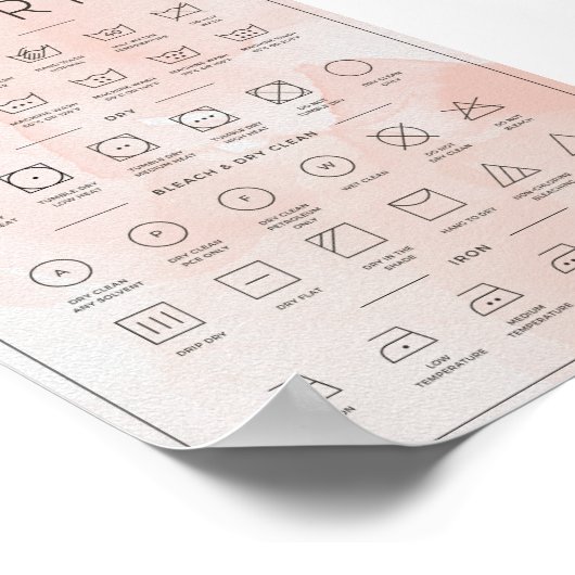 Wäscheleitung Wasserfarbe Poster (Ecke)