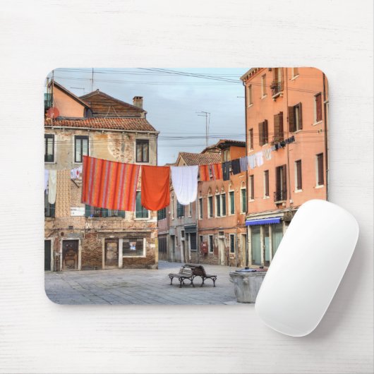 Wäschelinien am Campo Ruga Mousepad (Mit Mouse)