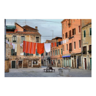 Wäschelinien am Campo Ruga Poster