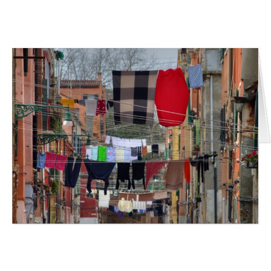 Wäschelinien in Venedig (Vorderseite (Horizontal))