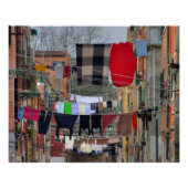 Wäschelinien in Venedig Poster (Vorderseite)